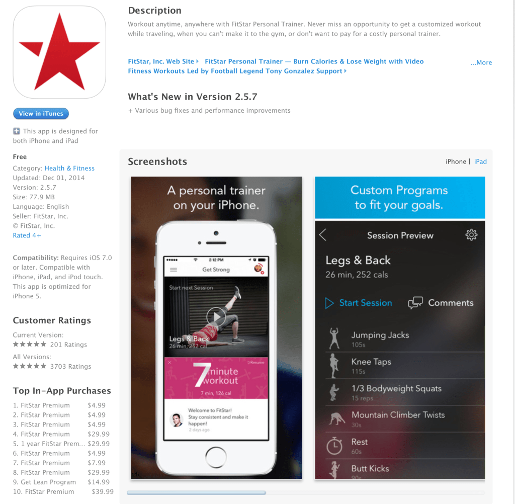 運動專用的App-家中健身好教練FitStar