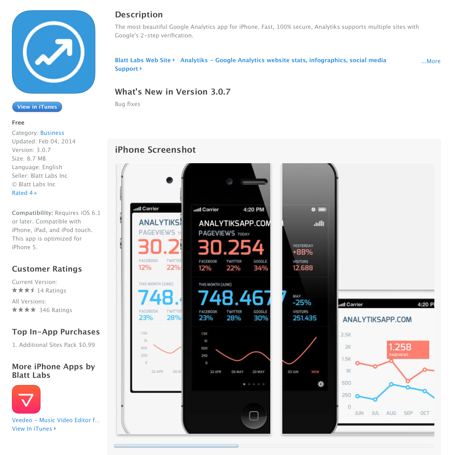 Analytiks-Google Analytics的iPhone App